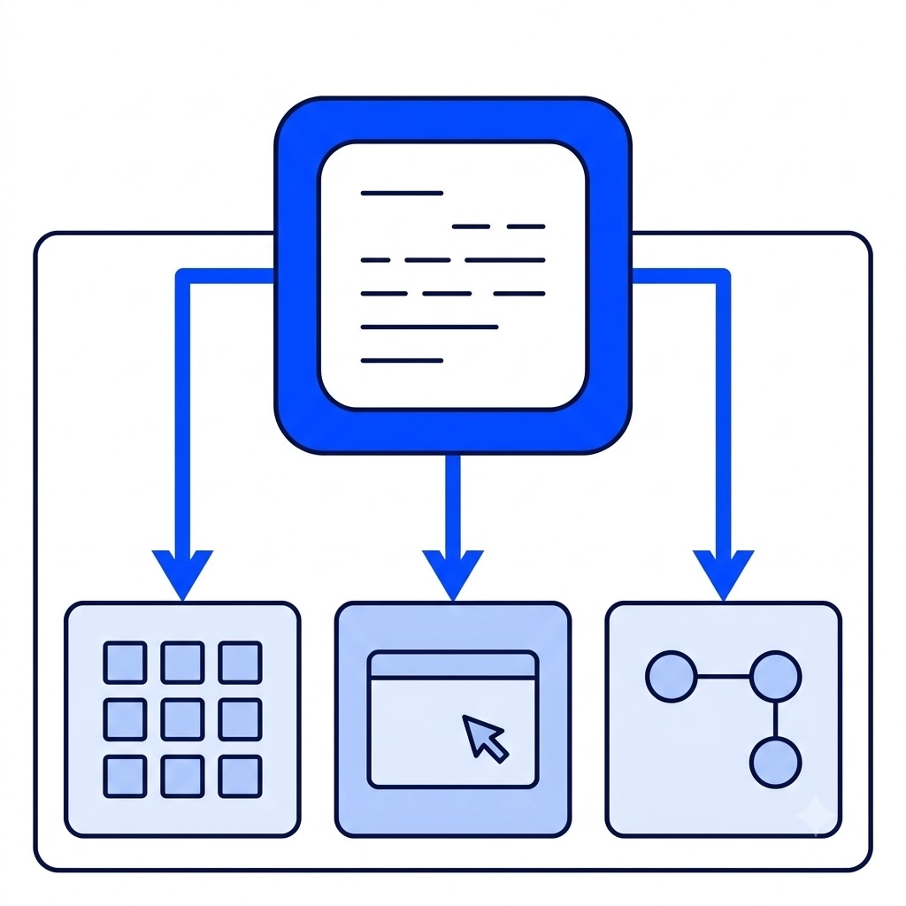 Diagram showing an agent at the top selecting between an RPA bot, an API call, and a fixed workflow below it