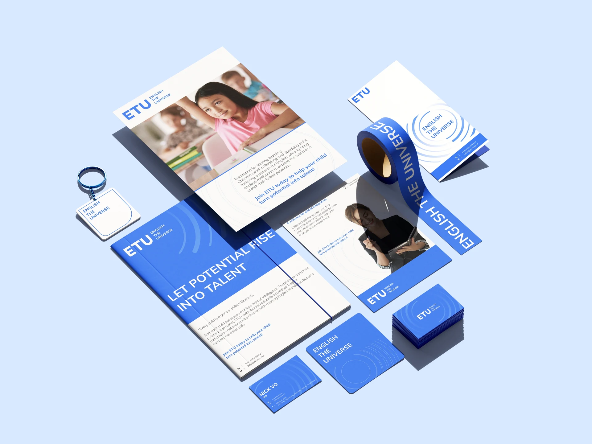 ETU brand identity and printed materials