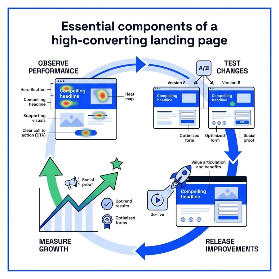 Essential components of a high-coverting landing page