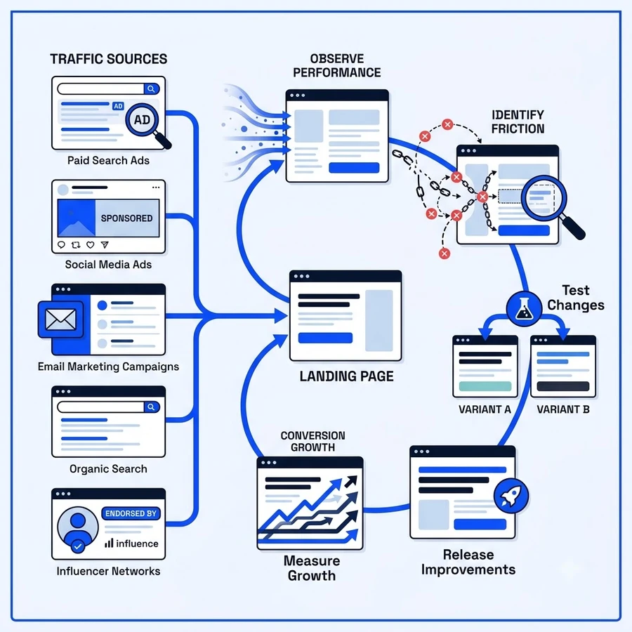 driving traffic to landing pages
