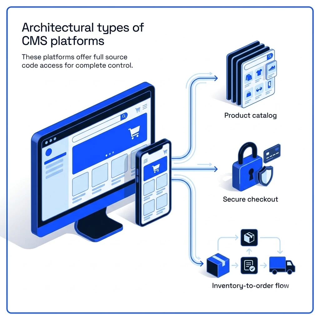 Architectural types of CMS platforms