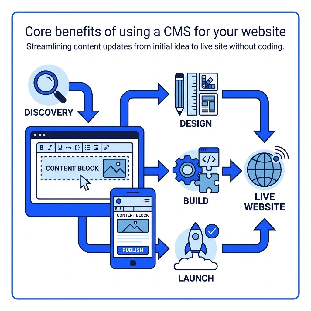 Core benefits of using a CMS for your website